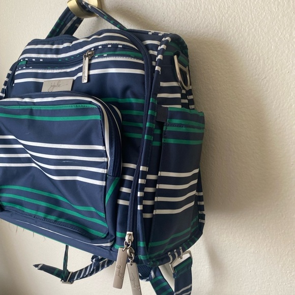 Jujube BFF Diaper Bag Striped Baby Bag Green and Blue - Picture 3 of 13